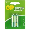 Батарейки AA (пальчиковые) GP R6 Greencell (2 бл)