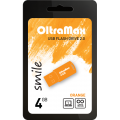 Флеш-накопитель USB  4GB  OltraMax  Smile  оранжевый
