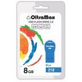 Флеш-накопитель USB  8GB  OltraMax  210  синий