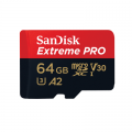 Карта памяти MicroSD 64GB SanDisk Class 10 Extreme Pro A2 V30 UHS-I U3 (170 Mb/s) +SD адаптер