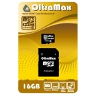 Карта памяти MicroSD 16GB OltraMax Class 10 + SD адаптер