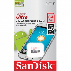 Карта памяти Sandisk Ultra microSDXC Class 10 UHS-I 48MB/s 64GB без адаптера