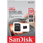 MicroSD 128GB Sandisk Class 10 Ultra Android UHS-I 80MB/s