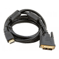 Кабель TELECOM (CG480F-5M) HDMI - DVI-D, 5 метров, 2 фильтра, позолоч. контакты