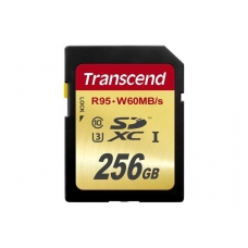 Карта памяти SDXC 256 Гб Transcend (TS256GSDU3) Class10 UHS-I U3
