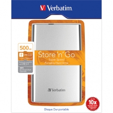 Внешний жесткий диск Verbatim (53021) 2.5" 500 GB USB 3.0 Store'n'Go, серебро