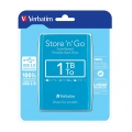 Внешний HDD Verbatim 2.5" 1Tb USB 3.0 Store'n'Go, бирюзовый (53174)