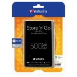 Внешний HDD Verbatim 2.5" 500 GB USB 3.0 Store'n'Go, чёрный (53029)