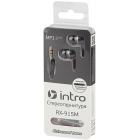 Гарнитура INTRO RX-915M, черная, вакуумная, с регулировкой громкости. Диапазон частот 20Hz-20000Hz. Уровень звукового давления 105dB. Импеданс 32 Ом, cо сменными амбушюрами. (80/400/4800)