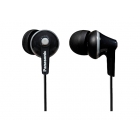 Наушники PANASONIC RP-HJE125E-K, чёрные. Вакуумные. Частотный диапазон: 10 Гц -24 кГц. Сопротивление: 16 Ом. 3 пары сменных амбрушюр. Длина провода: 1.1 м. (1/10)