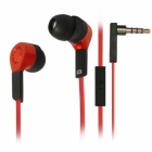 Гарнитура RITMIX RH-190, красная. Внутриканальные. Диапазон частот: 20-22000 Гц. Сопротивление: 32 Ом. 3 пары сменных амбушюр. Кнопка управления функциями телефона. Покрытие SoftTouch. Длина провода: 1.2 м. (плоский) (1/90)