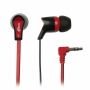 Наушники RITMIX RH-013, чёрные/красные. Внутриканальные. Диапазон частот: 20-20000 Гц. Сопротивление: 32 Ом. Разъём: 3.5 мм. Длина провода: 1.2 м. (1/400)