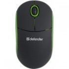 Мышь DEFENDER Discovery MS-630, мини, чёрная/зелёная, USB (1/10)