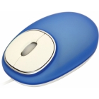 Мышь проводная RITMIX ROM-340 Antistress, синяя, USB. 