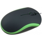 Мышь проводная оптическая RITMIX ROM-111 черная/зеленая, USB.