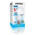 Лампа светодиодная SMART BUY A60-5W-220V-4000K-E27 (белый свет) (1/10/50)