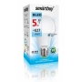 Лампа светодиодная SMART BUY A60-5W-220V-4000K-E27 (белый свет) (1/10/50)