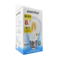 Лампа светодиодная SMART BUY A60-8W-220V-3000K-E27 FIL (тёплый свет)