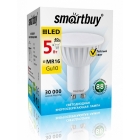 Лампа светодиодная SMART BUY GU10-5W-220V-3000K (рефлекторная, теплый свет) (1/10/50)