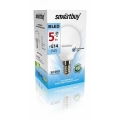 Лампа светодиодная SMART BUY P45-5W-220V-4000K-E14 (глоб, белый свет) (1/10/50)
