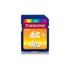 Карта памяти SDHC  4GB  Transcend Class 10