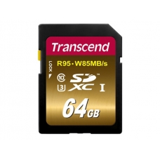 Карта памяти SDXC 64GB  Transcend Class 10 UHS-I U3 (95/85 Mb/s)