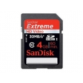 SDHC  4GB  SanDisk Class10 Extreme 30MB/s HD Video