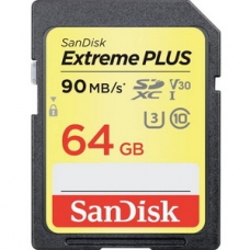 Карта памяти SDXC 64GB  SanDisk Class 10 Extreme Plus V30 UHS-1 U3 90MB/s