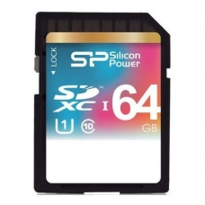 Карта памяти SDXC 64GB Silicon Power (SP064GBSDXC10V10) Class 10