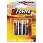 Батарейки AAA (мизинчиковые) ANSMANN LR03 X-Power BL4 (40/200)