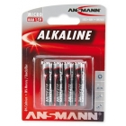 Батарейки AAA (мизинчиковые) ANSMANN LR03 Red BL4 (40/200)