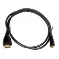 Кабель AOPEN HDMI to micro-HDMI 19M/M 1.4V+3D/Ethernet, 24K Gold plated, 4kx2k res(1/150)