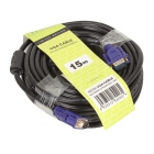 Кабель VGA 15 метров TV-COM (QCG120H-15M), 2 фильтра