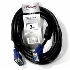 Кабель TV-COM SVGA (15M - 15F), 2 фильтра, 3 м. (1/40)