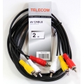 Кабель соединительный TELECOM 3xRCA (M) / 3xRCA (M), 2 м. (1/200)