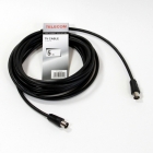 Кабель соединительный антенный TELECOM 9.5mm, 75Ом,ТВ-М-->ТВ-M, 5 м. (1/100)