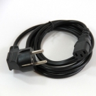 Кабель VCOM компьютер-розетка 220V (EURO) <VDE> 3G*0.75 мм., чёрный, 1.8 м. (1/50)