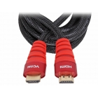 Кабель VCOM HDMI 19M/M ver 1.4+3D, красный, 3 м., блистер (1/40)
