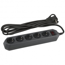 Сетевой фильтр ЭРА USF-5es-3m-B, 5 гнезд