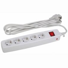 Сетевой фильтр ЭРА SF-5es-2m-W, 5 гнезд