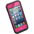Ультрапрочный влагозащищенный чехол LifeProof для iPhone 5 (Черный/розовый) 1301-03