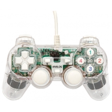 Геймпад DIALOG Action GP-A11EL, 12 кн., белый, вибрация, подсветка, USB, проводной