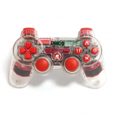 Геймпад DIALOG Action GP-A17EL, 12 кн., красный, вибрация, подсветка, PC USB/PS3, проводной