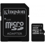 Карта памяти MicroSD 16GB  Kingston Class 10  UHS-I  45 MB/s с адаптером