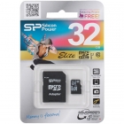Карта памяти MicroSD 32 Гб Silicon Power класс 10 Elite UHS-I + SD адаптер