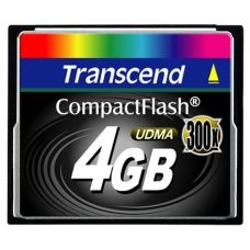 Карта памяти Compact Flash Transcend 4GB 300x (TS4GCF300)