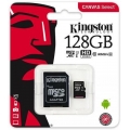 Карта памяти MicroSD 128GB Kingston Class 10 Canvas Select UHS-I U1 (80 Mb/s) + SD адаптер
