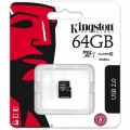 MicroSD 64GB  Kingston Class 10 UHS-I 45 MB/s без адаптера