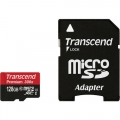 Карта памяти MicroSD 128GB Transcend Class 10 UHS-I + SD адаптер
