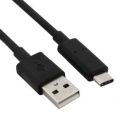 Кабель USB C-type - USB 1.0 m black